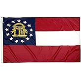 FlagSource Georgia Nylon State Flag, Made in the USA, 3x5'
