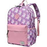 VASCHY Backpack for Little Girls, Preschool Backpacks for kindergarten with Chest Strap Pink Unicorn
