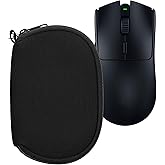 kwmobile Neoprene Case Compatible with Razer Viper V3 Pro - Case for Mouse Soft Pouch Carry Bag - Black
