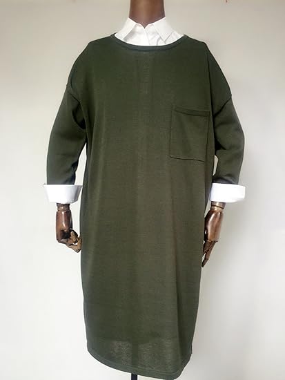 Amazon Co Jp レディースワンピース カーキ Mlサイズ カジュアル 大人 エッジ トップス 通学 春 M カーキ 服 ファッション小物