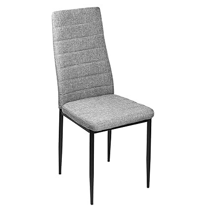 ESTEXO Hochlehner Esszimmer Stuhl Modell Arik Hellgrau 6er Set