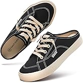 hash bubbie Women's Mules Comfortable Slip on Sneakers Tennis Shoes Summer Backless Canvas Shoes Close Toed Sandals