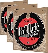D'Addario Pro-Arte EJ45 Classical Guitar Strings 3-Pack Nylon Normal Tension view 1