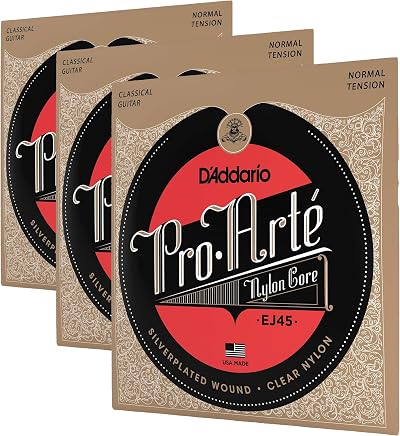 D'Addario Pro-Arte EJ45 Classical Guitar Strings 3-Pack Nylon Normal Tension