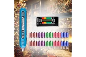 allsun Christmas Light Tester and Fixer with 50 Bulbs & Battery Tester, Non-Contact Voltage Detector Pen for Holiday String Lights, Fuse Tester Gun, Christmas Tree Light Repair Tool Kit