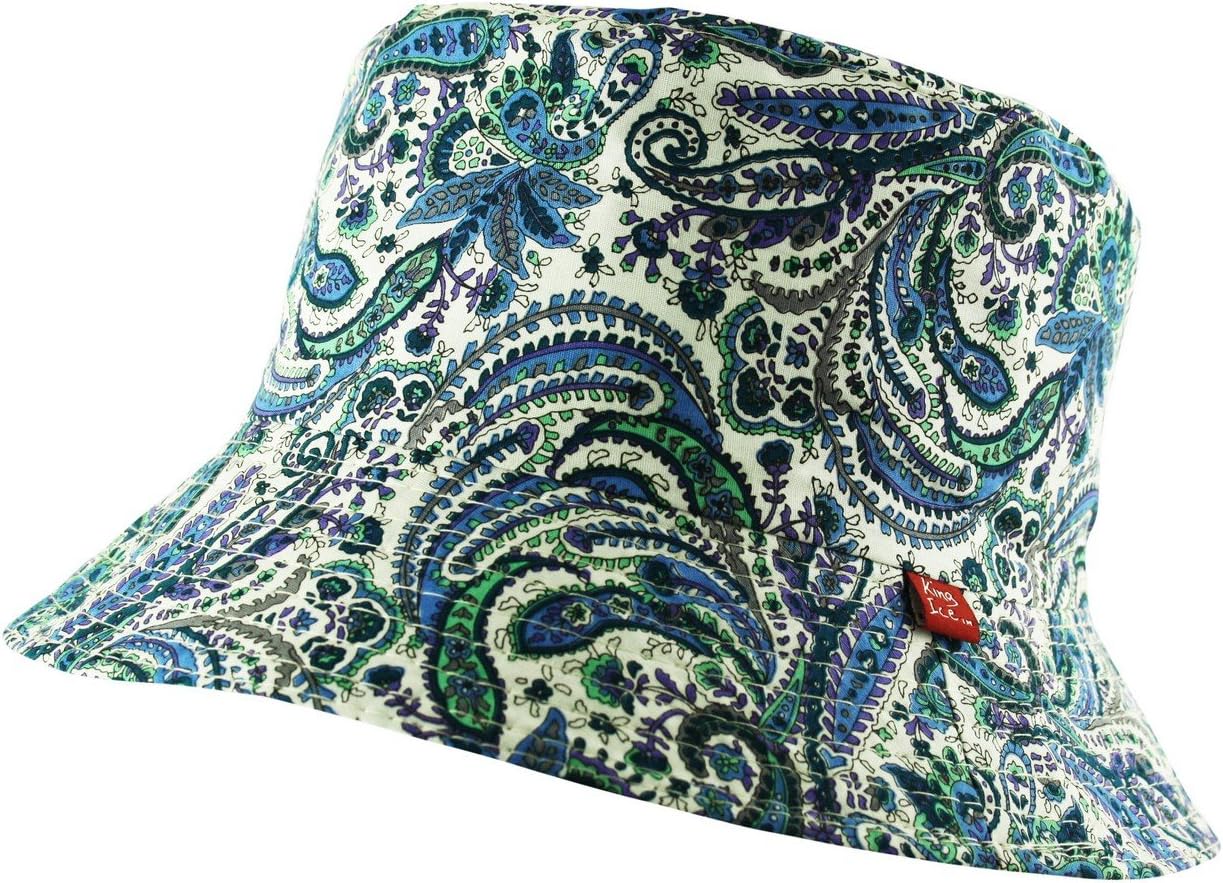 Itzu Unisex Bucket Bush HAT Reversible 2 in 1 Bandana Paisley Pattern Print Boonie Sun