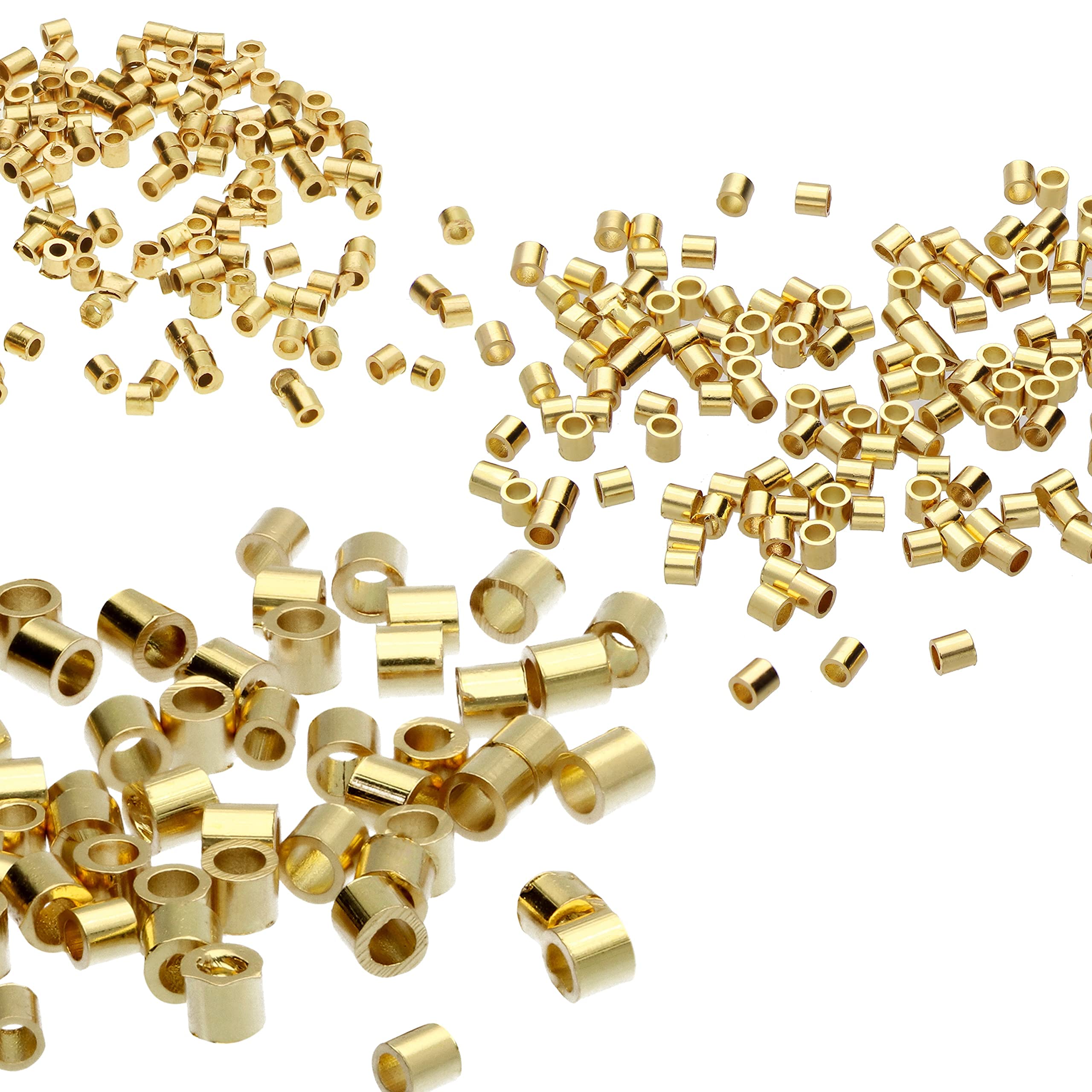 Beadsmith 3 Size Variety Pack Plated Crimp Tube Beads (475 Total) — image 1