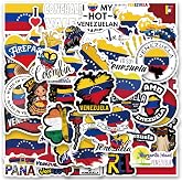 SEMYEIYO 63pcs Venezuela Stickers, Aesthetic Vinyl Waterproof Sticker Pack Decals for Water Bottle,Laptop,Phone,Skateboard,Scrapbooking,Bumper for Party Supply Decor Favor
