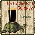 Guinness Nostalgic Coaster with Tortoise and Pint and Lovely Day for a Text