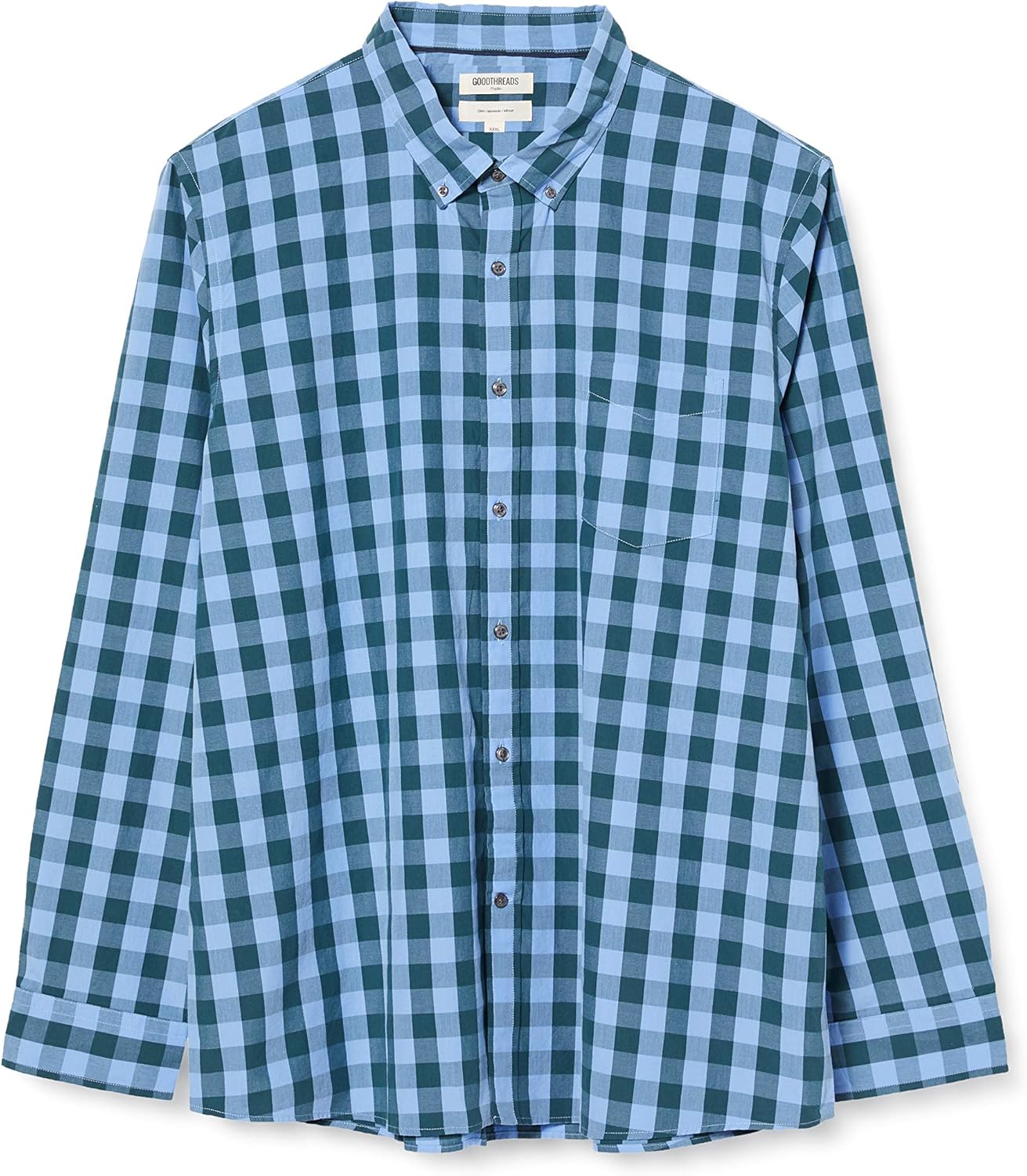 Amazon Brand - Goodthreads Men's Slim-Fit Long-Sleeve Gingham Shirt