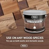 WOCA Exterior Wood Oil Natural 2.5L Danish Decking Garden Furniture Cladding UV view 4
