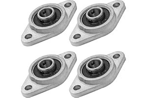 Seimneire KFL08 Pillow Block Bearing Flange Bearing, 0.31 inch / 8mm Aluminum Alloy Bearing Self Aligning Bearing, Replacement Bearings Mounted Bearings for Machine