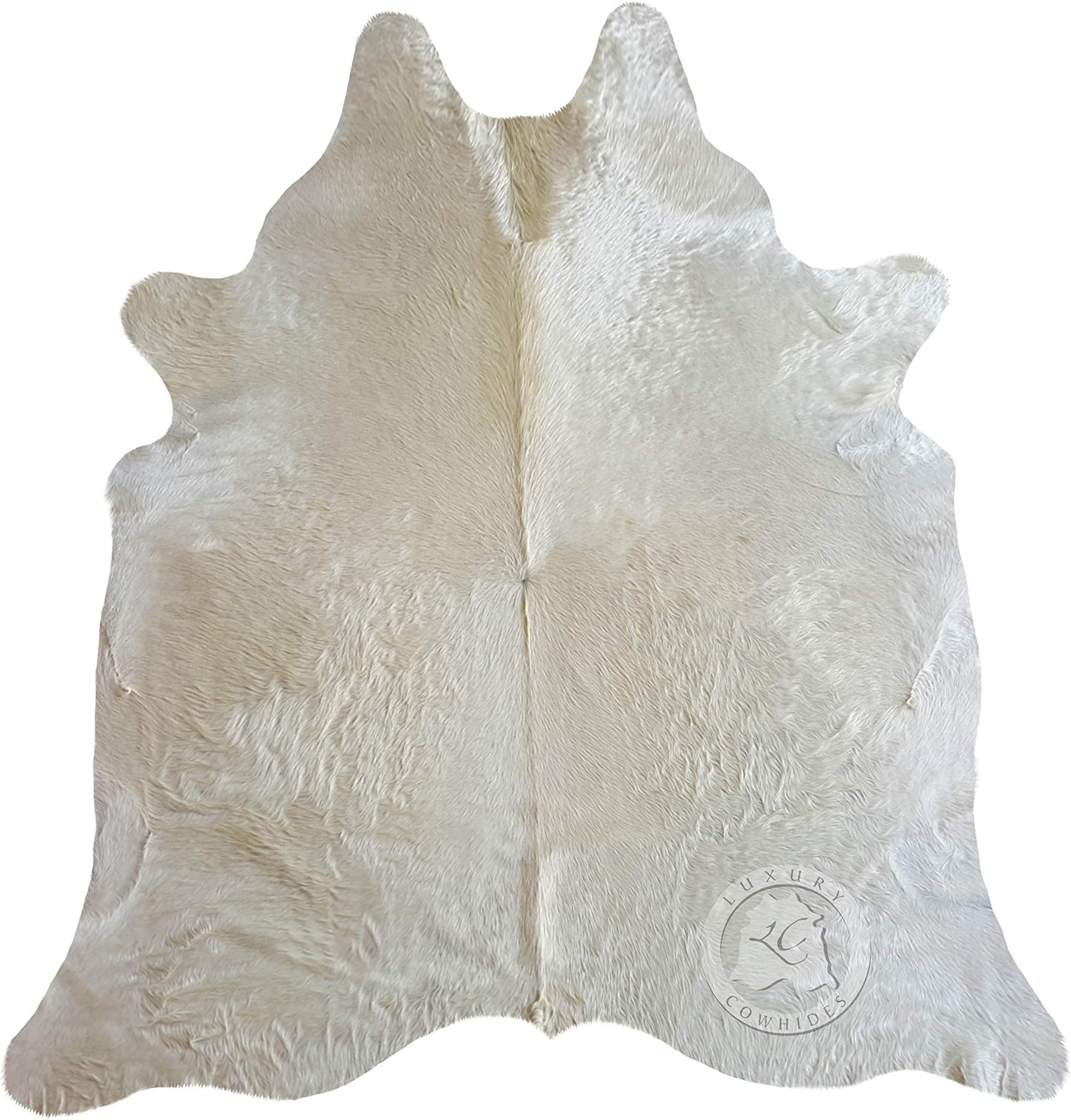 White Cowhide Rug 5ft x 7 ft 150cm x 210 cm