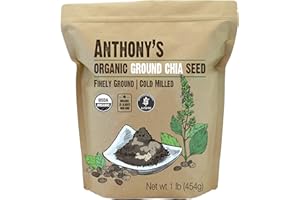 Anthony's Organic Ground Chia Seed, 1 lb, Finely Ground, Cold Milled, Gluten Free, Non GMO