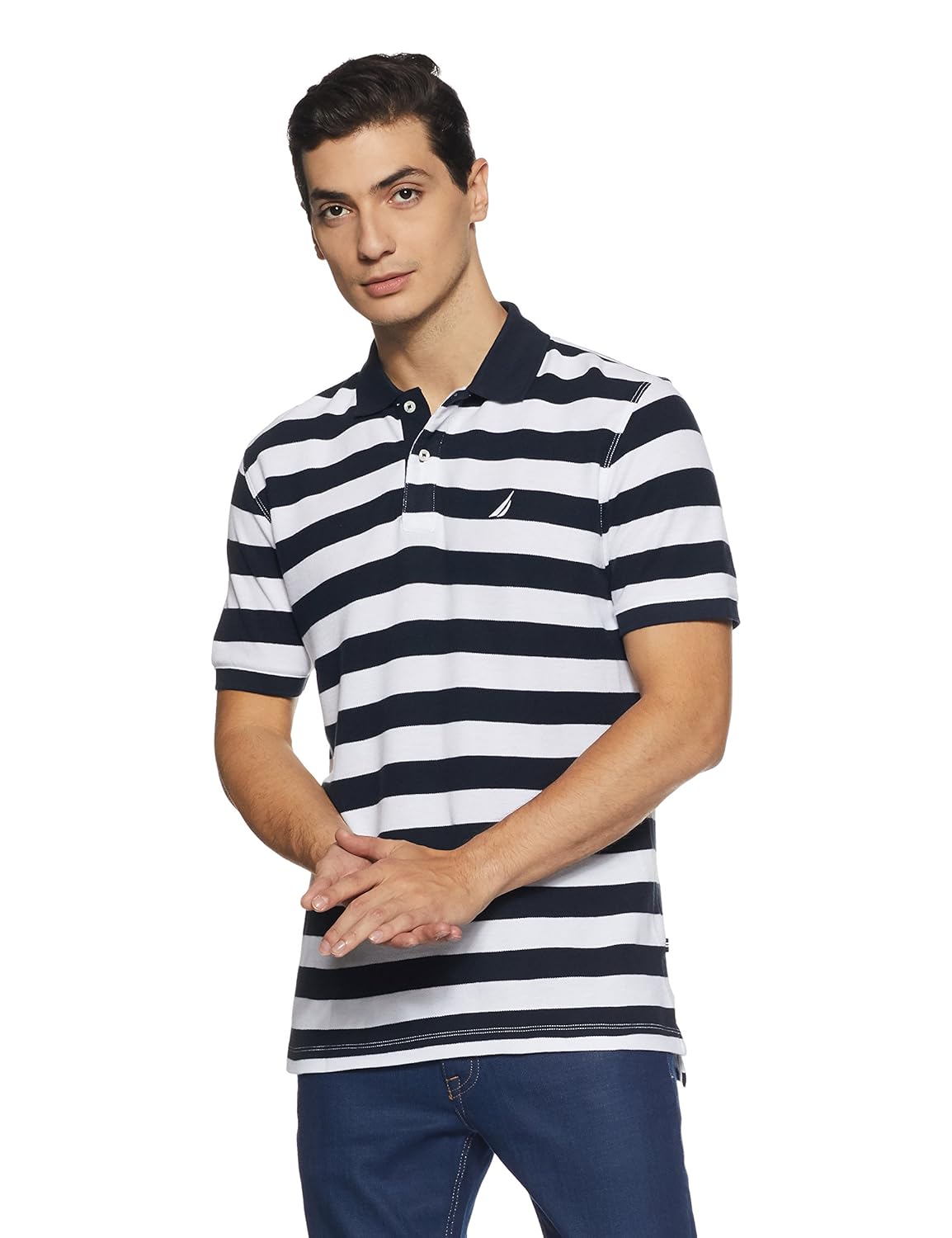 nautica men's striped slim fit t-shirt