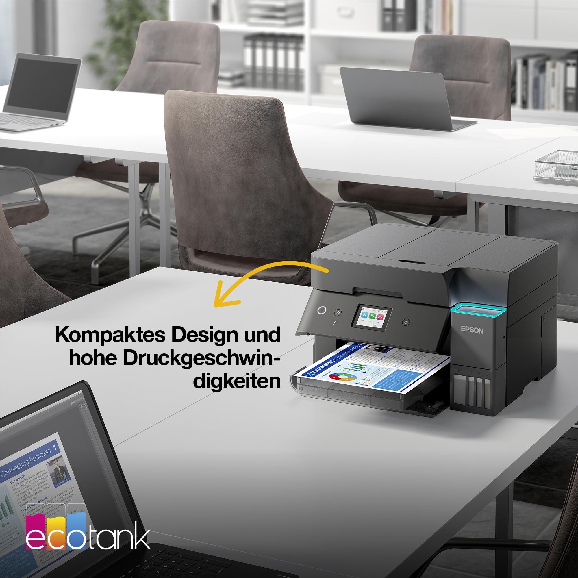 Epson EcoTank ET-4955 A4-Multifunktionsdrucker mit Wi-Fi & AirPrint Tintentank, automatischem Dokumenteneinzug, Duplexdruck, Scannen, Kopieren & Fax, bis zu 3 Jahre Tinte im Lieferumfang enthalten 8