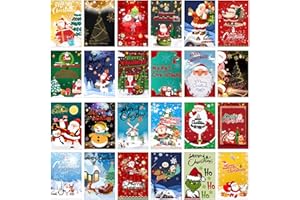 EILYLIAFE Pack of 24 Christmas Cards Special Xmas Season Cards, Greeting Cards Assortment Box With Envelopes and Stickers,Assorted Holiday Cards with Blank Inside, 5x7 Boxed New Years Cards Perfect to Send Warm Holiday Wishes to Friends and Family