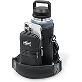 Insulated Carrier Bag Designed for YETI Rambler 36oz Water Bottle with Large Storage Pocket, Hand Strap and Padded Shoulder Sling, Travel Sleeve for Phone Storage and Accessories (Neoprene)