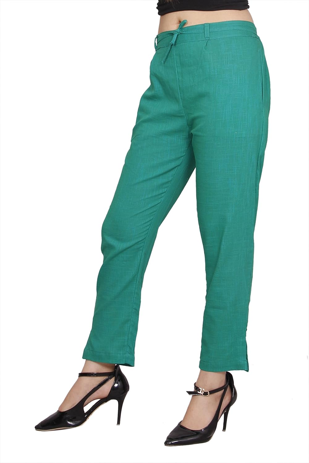 jublee women's cotton slub trouser