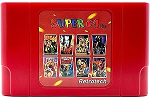 Retrotech Super 64 Plus 340 In 1 Multi Game Cartridge For Nintendo N64 Video Game Console - Includes Retrotech Printed Instructions