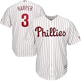 Outerstuff Bryce Harper Philadelphia Phillies White Youth 8-20 Cool Base Home Jersey