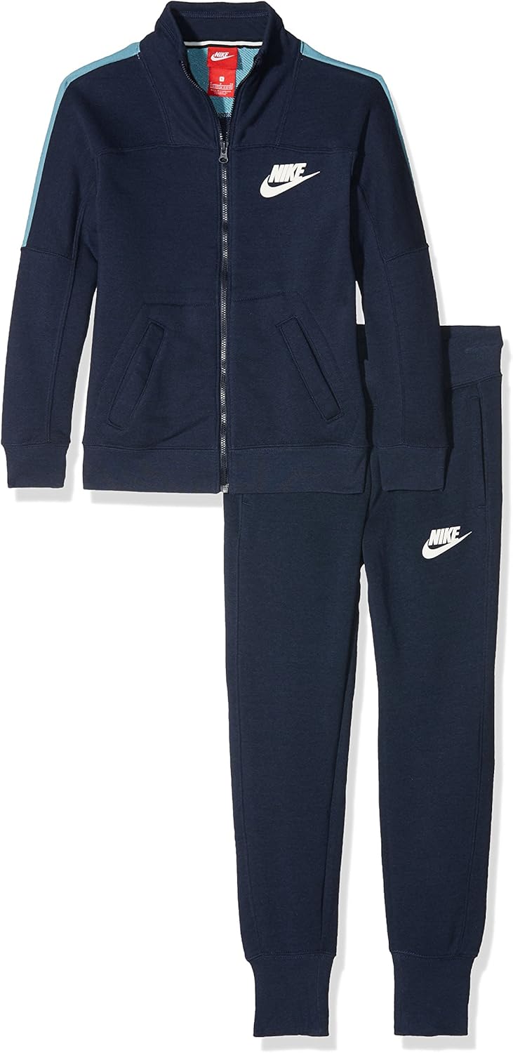 Nike Nike Mädchen Jogginganzug 860069, Blau (Obsidian/Cerulean/Sail), X