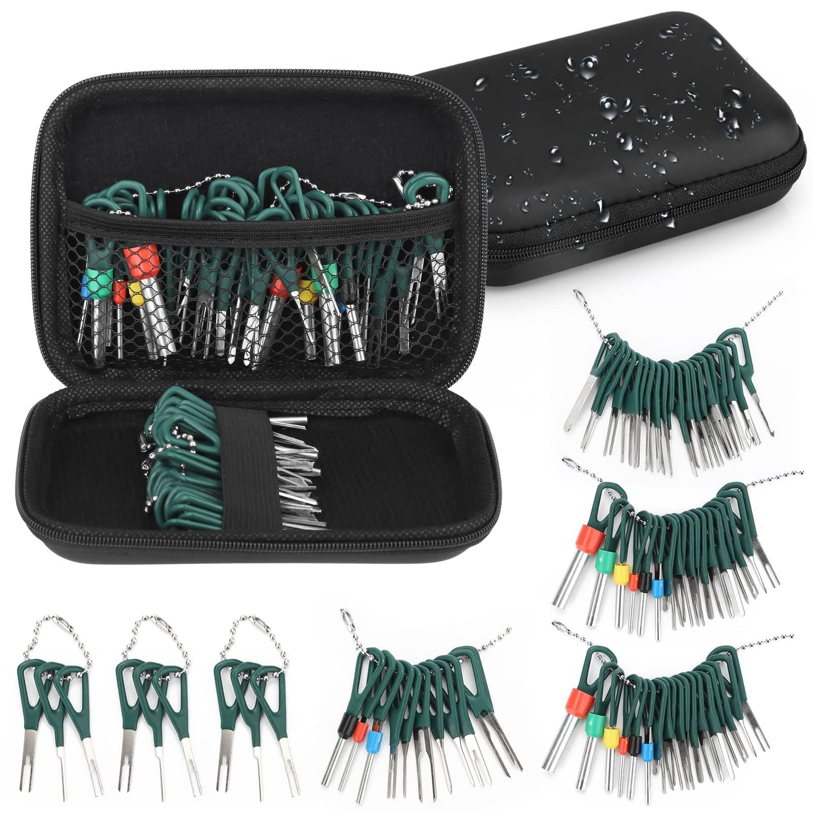 Linkstyle 76pcs Terminal Removal Tool Kit, Car Terminal Ejector Kit, Auto Terminal Electrical Wire Connector Pin Extractor Puller