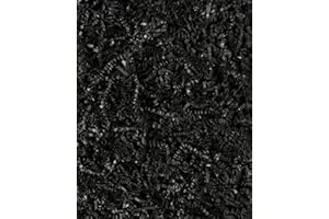 MagicWater Supply - 2 LB - Black - Soft & Thin Crinkle Cut Paper Shred Filler great for Gift Wrapping, Basket Filling, Birthdays, Weddings, Anniversaries, Valentines Day, and other occasions