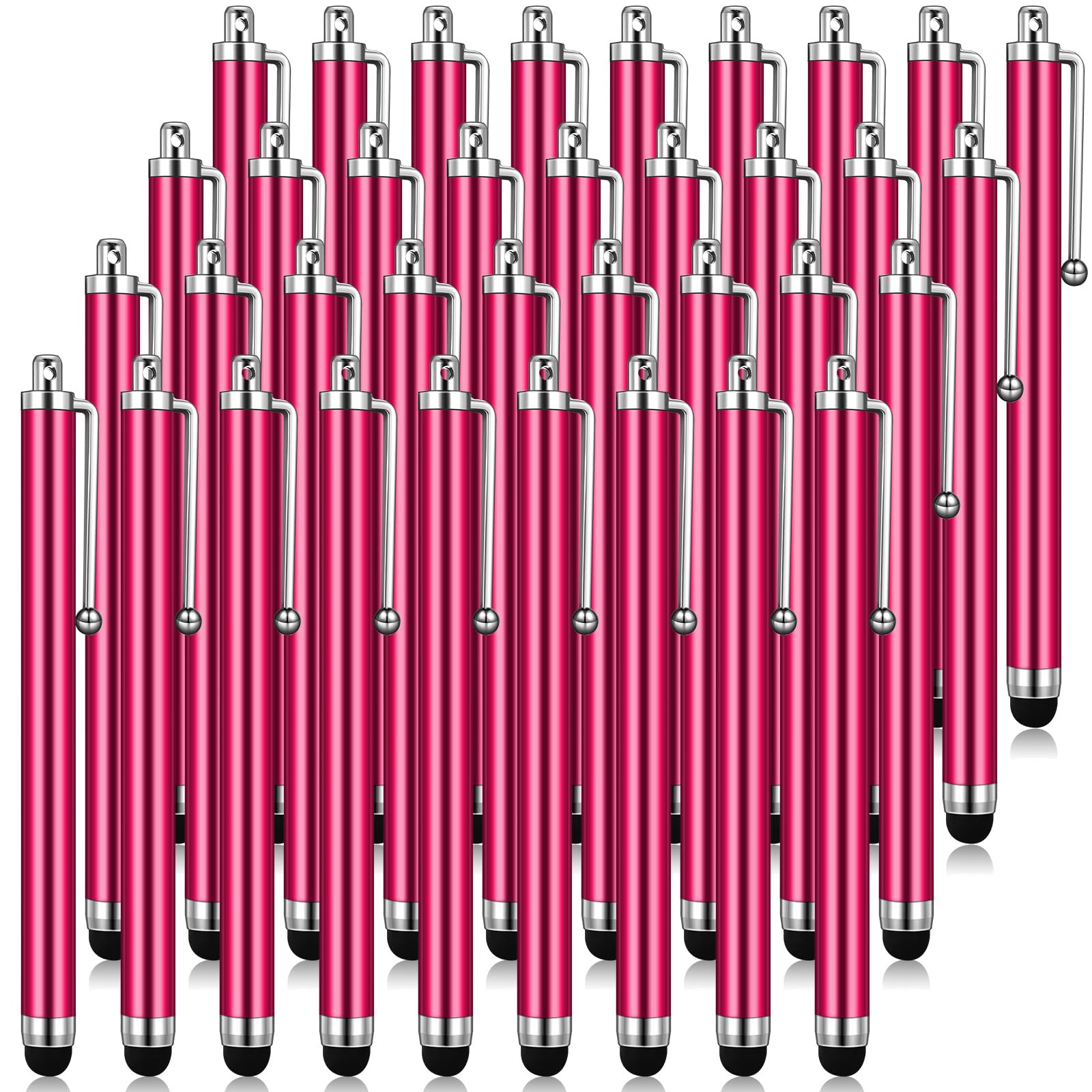 Outus 36 Pcs Stylus Pen for Universal Capacitive Touch Screens Devices, Stylus Pen Compatible with Tablet for Classroom Travel Olders Friendly(Rose Red)