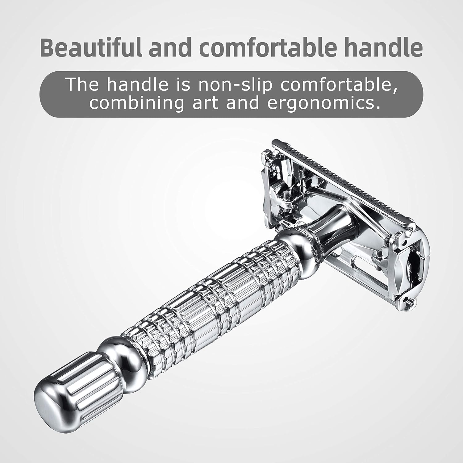 BAILI Butterfly Double Edge Safety Razor Rust-proof Reusable Manual Stainless DE Wet Shaving for Men Women with Mirrored Travel Case BD179C - Image 4