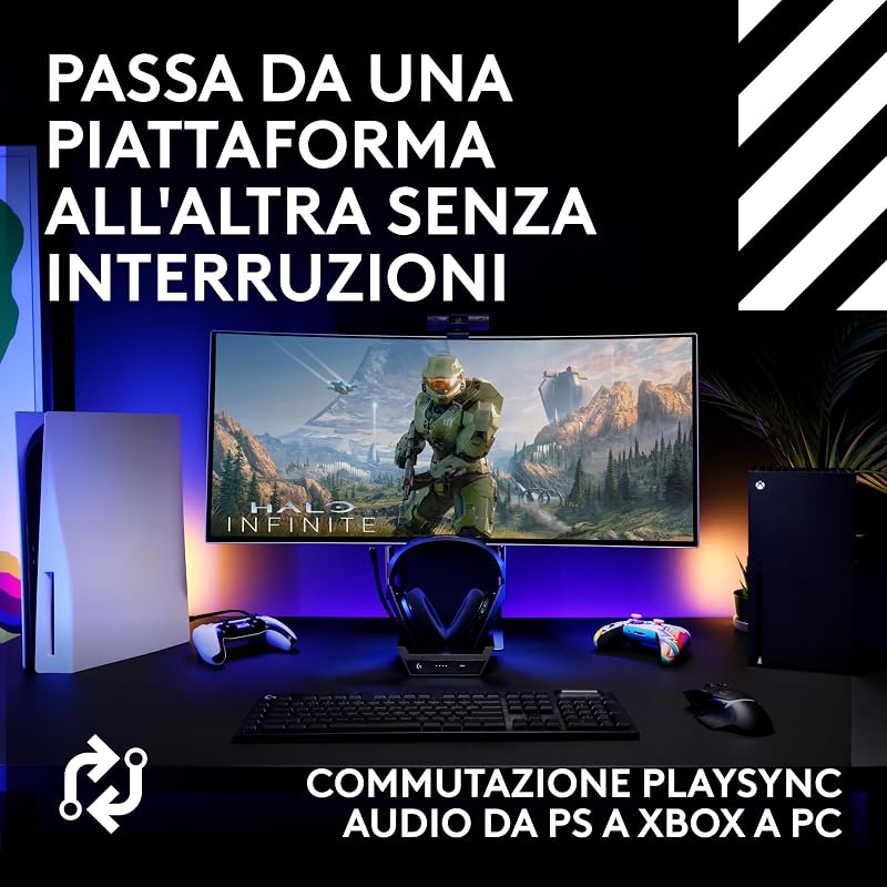 Astro A50 cuffia e microfono gaming wireless LIGHTSPEED + base