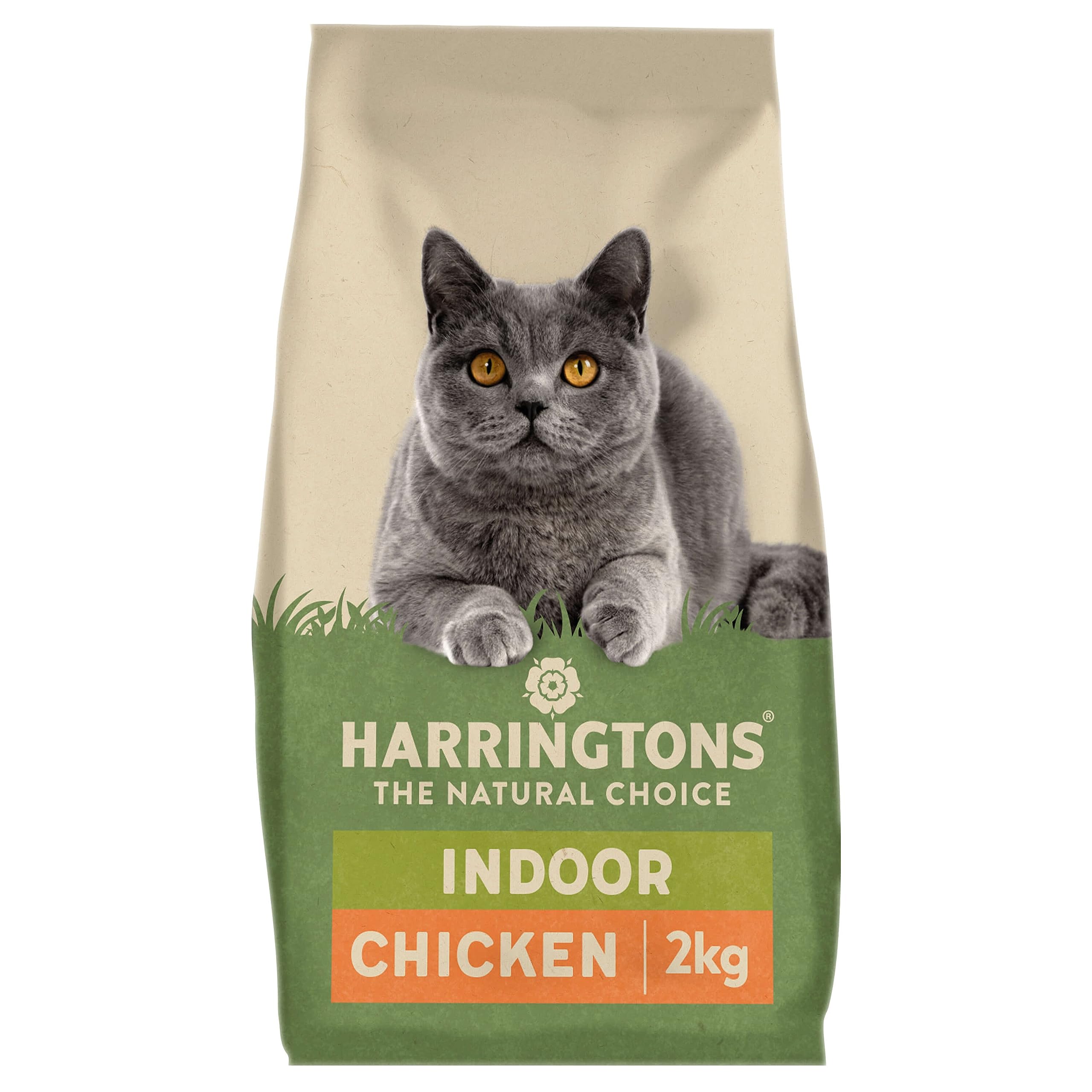 Harringtons Complete Indoor Dry Adult Cat Food Chicken 2kg (Pack of 4) - Tasty Natural Goodness