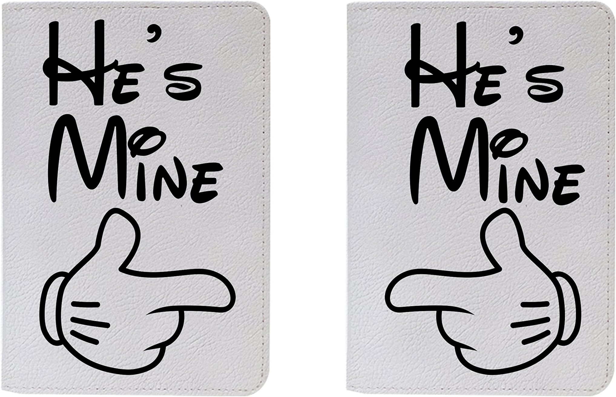 Cream Cookies - Couple passport Cover - He's mine - She's mine - Quotes