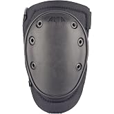 ALTA 50413 AltaFLEX Knee Protector Pad, Black Cordura Nylon Fabric, AltaLOK Fastening, Flexible Cap, Long, Black