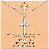 UPROMI Gold/Silver Cross Necklace Christian Gifts for Women Faith Religious Catholic Graduation Christmas Baptism Gifts for Women Adults Confirmation Gifts for Teen Girls