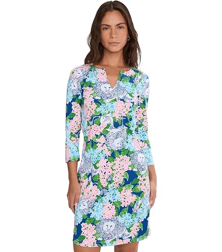 Lilly Pulitzer Womens Alyssa Long Sleeve Dress Deeper Coconut Ride with Me Medium at Amazon Women's Clothing store