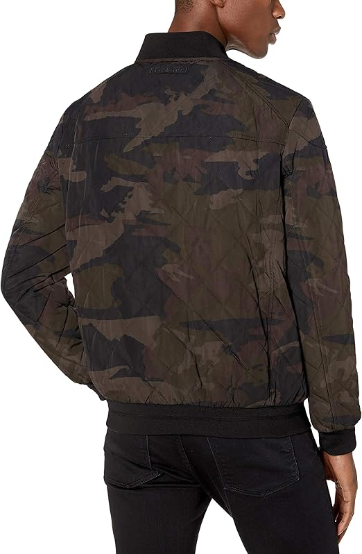 calvin klein jeans quilted military parka jacket