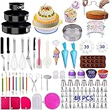 Cake Decorating Supplies Cake Decorating Kits 466 PCS Baking Set with Springform Cake Pans Set,Cake Rotating Turntable,Cake D