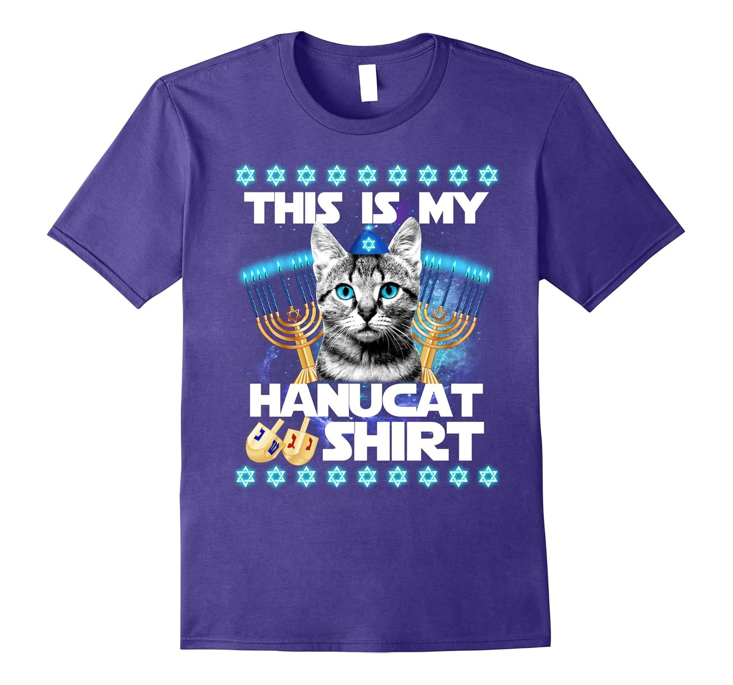 This Is My Hanucat Shirt Funny Dreidel Cat Lover T-Shirt-ANZ