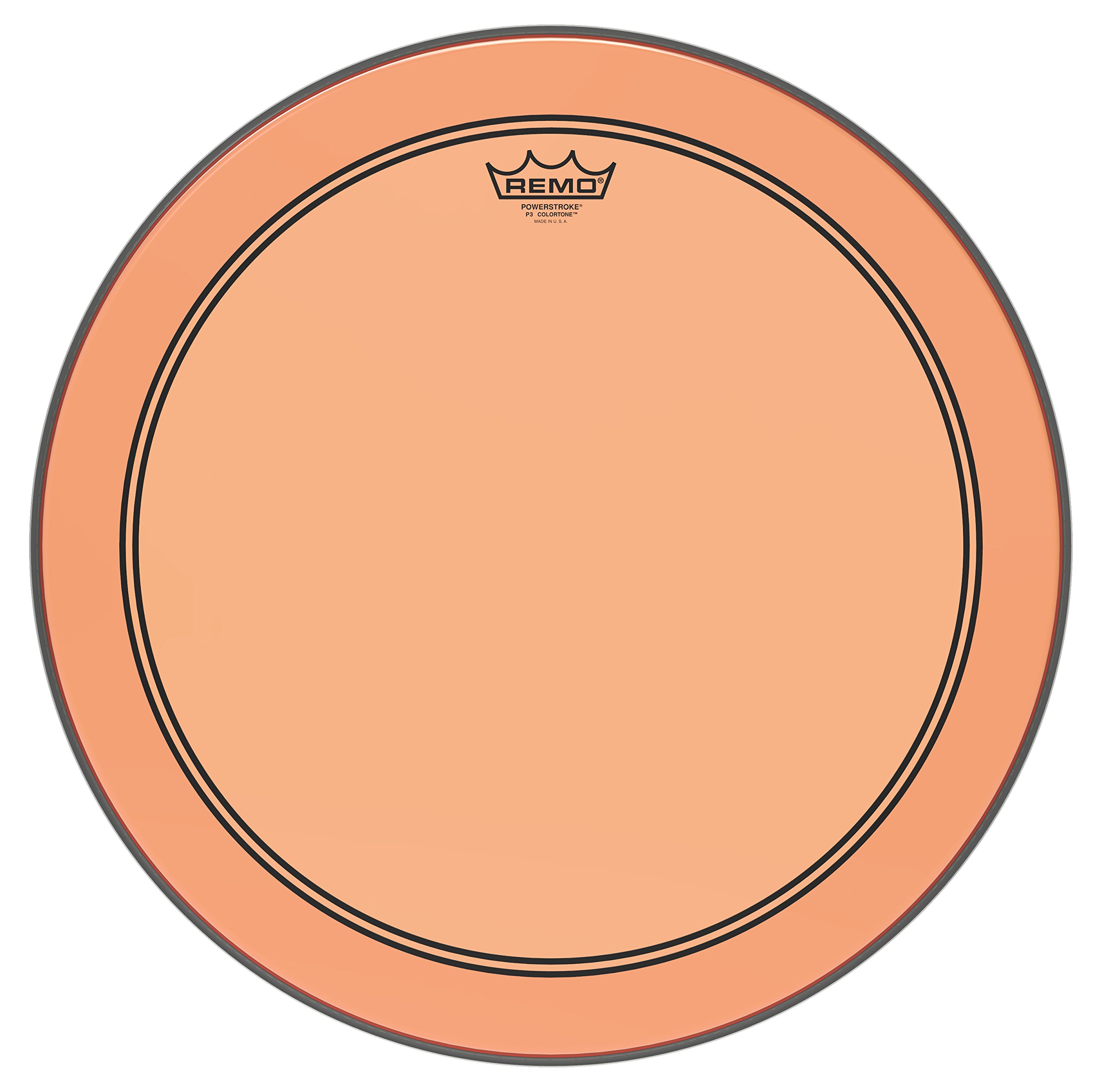 Remo Powerstroke P3 Colortone Orange Bass Drumhead, 18"