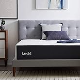 Lucid 14 Inch Memory Foam Mattress - Medium Plush Feel - Infused with Refreshing Bamboo Charcoal and Cooling Gel - Bed in a Box - Temperature Regulating - Pressure Relief - Breathable - King Size