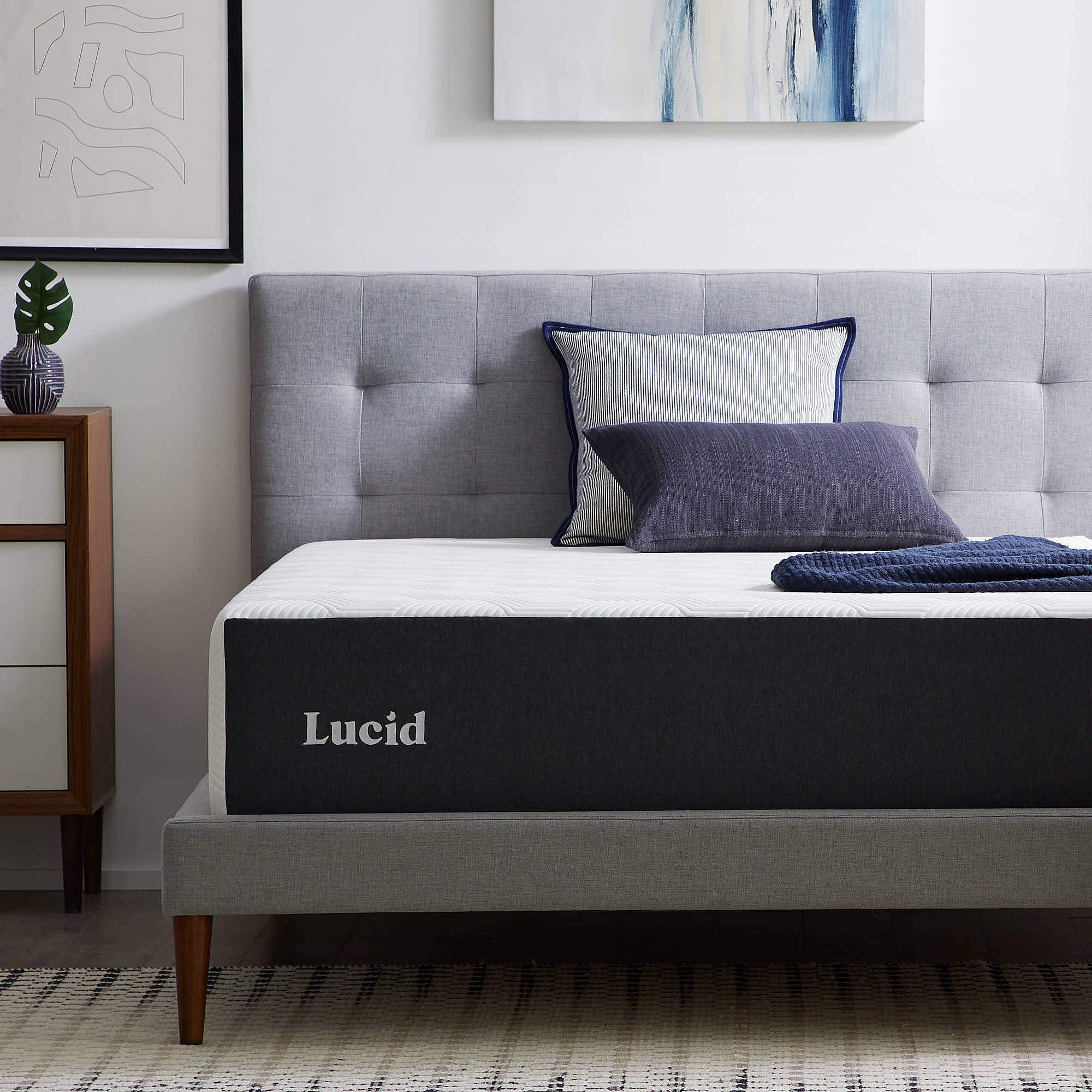 Photo 1 of Lucid 14 Inch Memory Foam Mattress - Medium Firm Feel - Infused with Refreshing Bamboo Charcoal and Cooling Gel - Bed in a Box - Temperature Regulating - Pressure Relief - Breathable - Queen Size