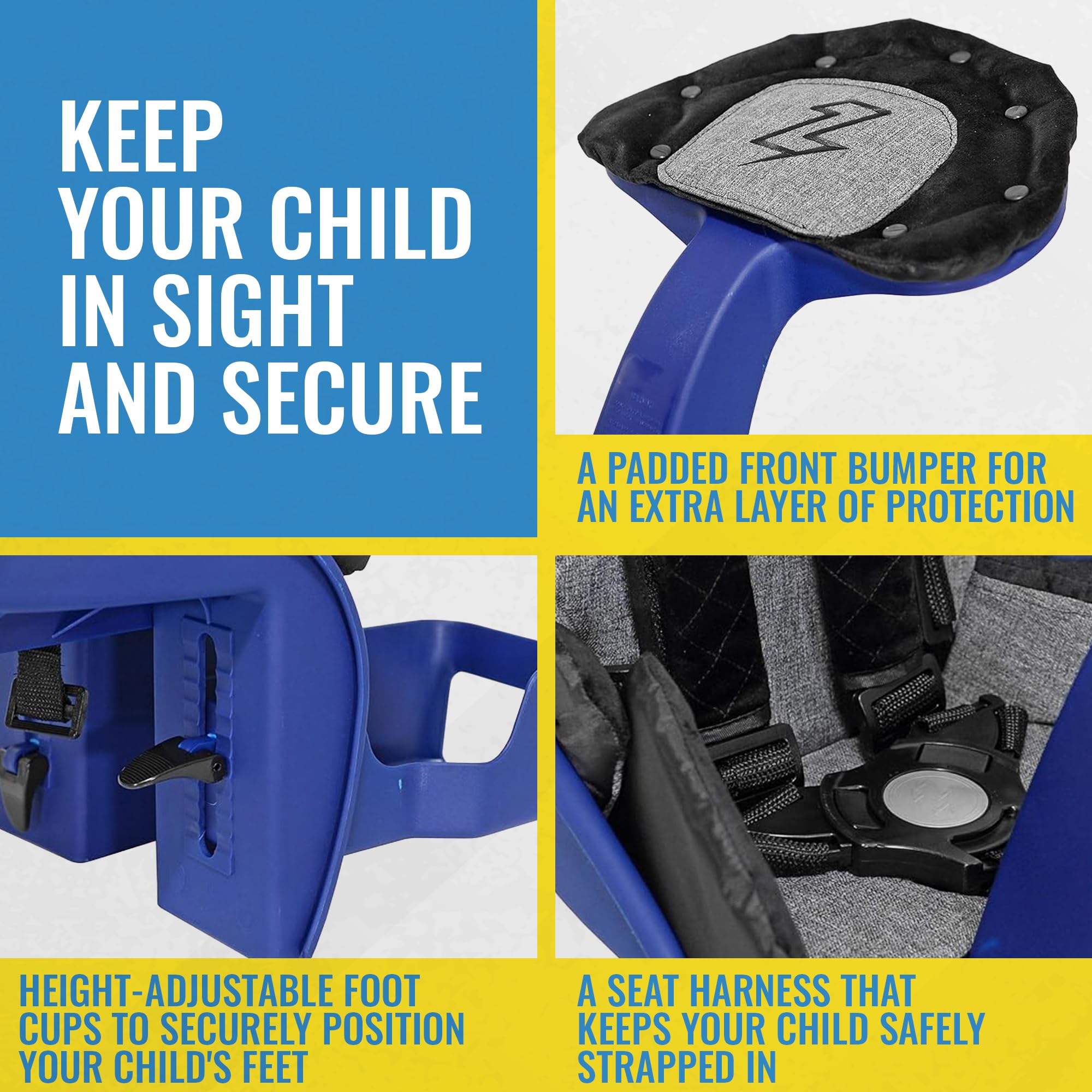 Kangaroo Deluxe Front Mount Bicycle Child Seat,
