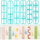 TAINSKY Bookmarks Polymer Clay Cutters, Floral Bookmark Creator for Polymer Clay Jewelry, 6 Pcs Reading Clay Cutters for Making Earrings Jewerly, Clay Earring Cutters, Polymer Clay Earrings Tools
