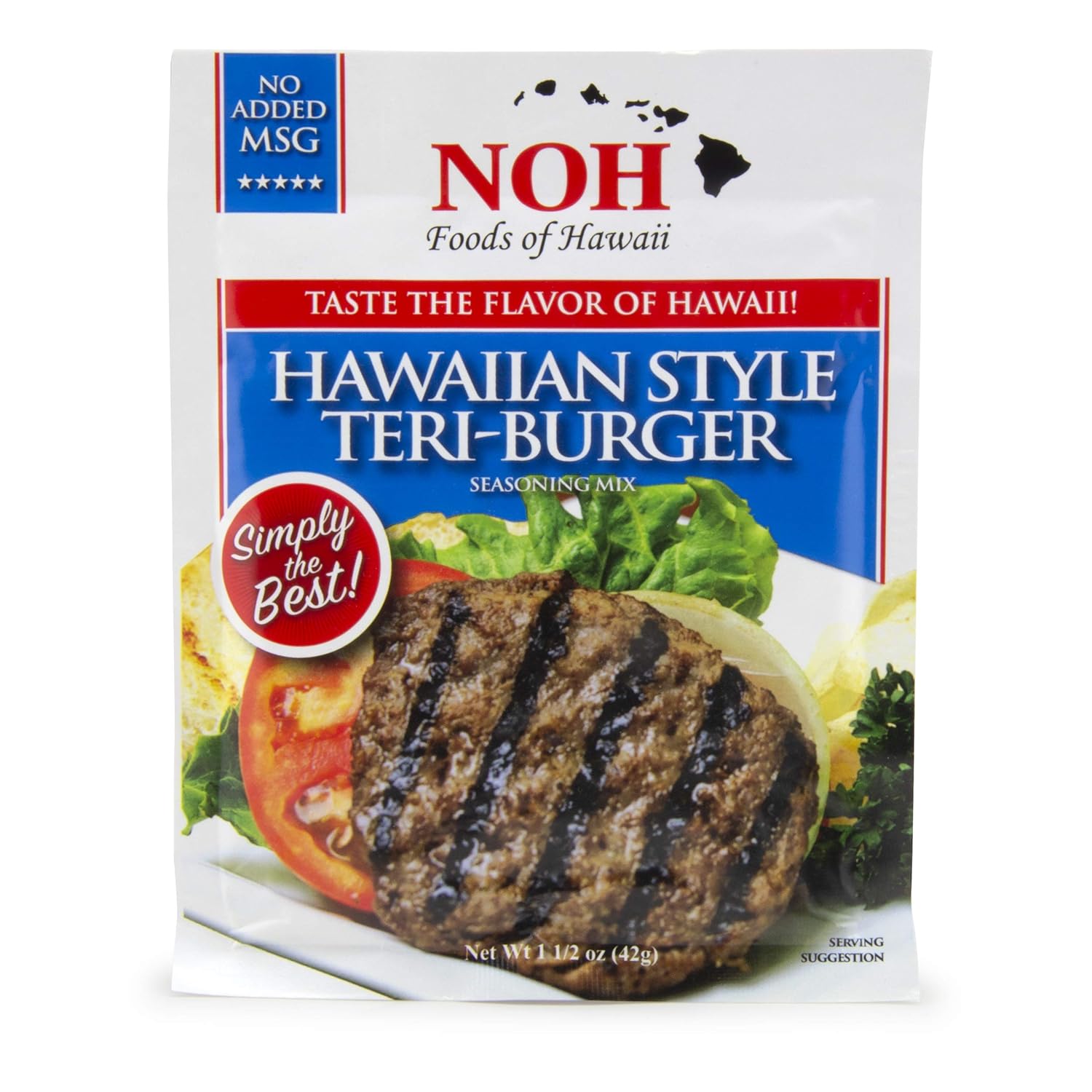 NOH Hawaiian Style Teri-Burger, 1.5-Ounce Packet, (Pack of 12)