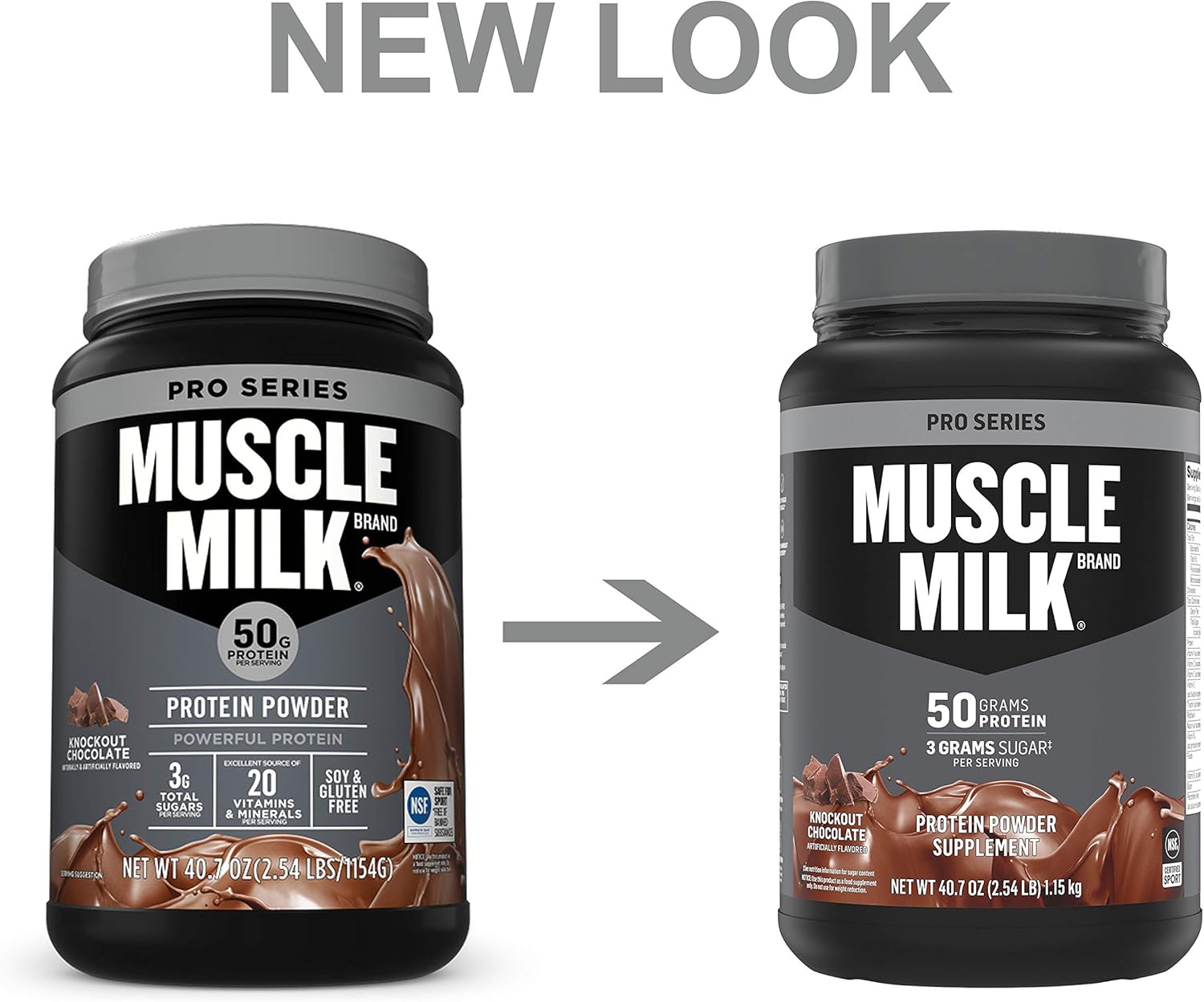 Muscle Milk Pro Series Protein Powder, Knockout Chocolate, 50g Protein, 2.54 Pound, 14 Servings: Health & Personal Care