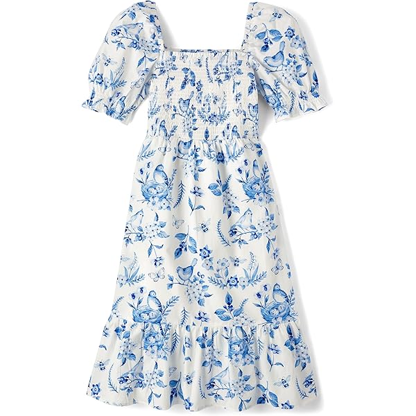 Gymboree girls Flutter Sleeve Dress, Party Blue, X-Small US at Amazon  Women's Clothing store