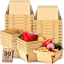 Top Home Store One Pint Wooden Berry Baskets (10 Pack) – For Fruit