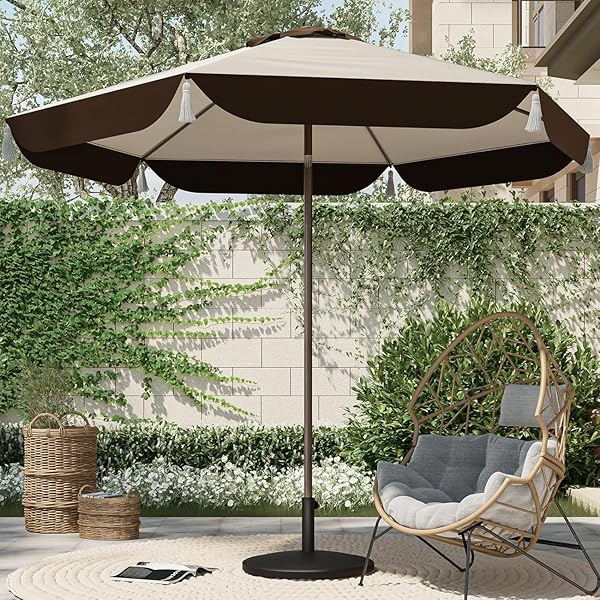 Patio Umbrella Outsunny 9ft Outdoor Table Umbrella W/ Tilt, Crank