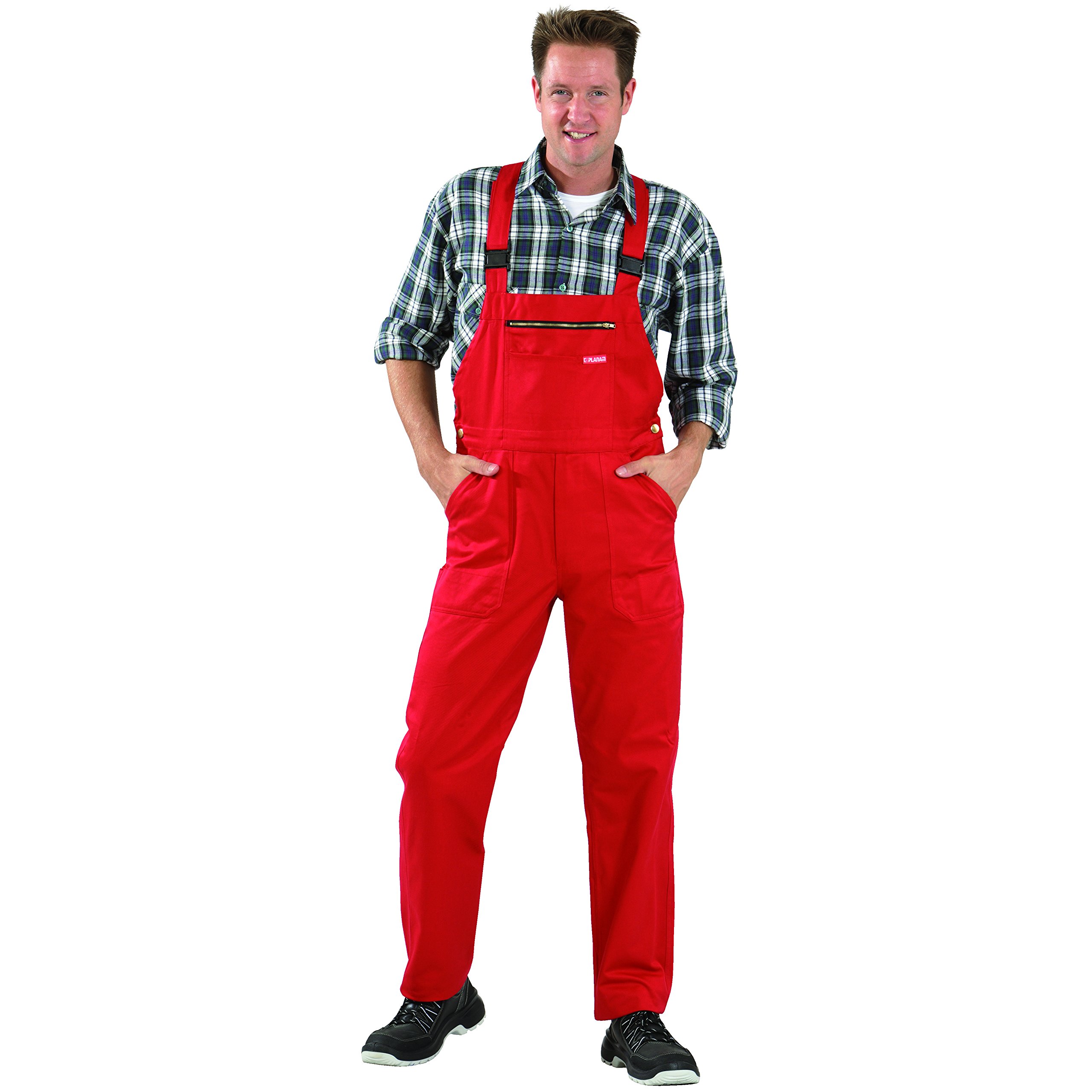 Planam 631102 Size 102 "MG 290" Dungarees - Mid Red